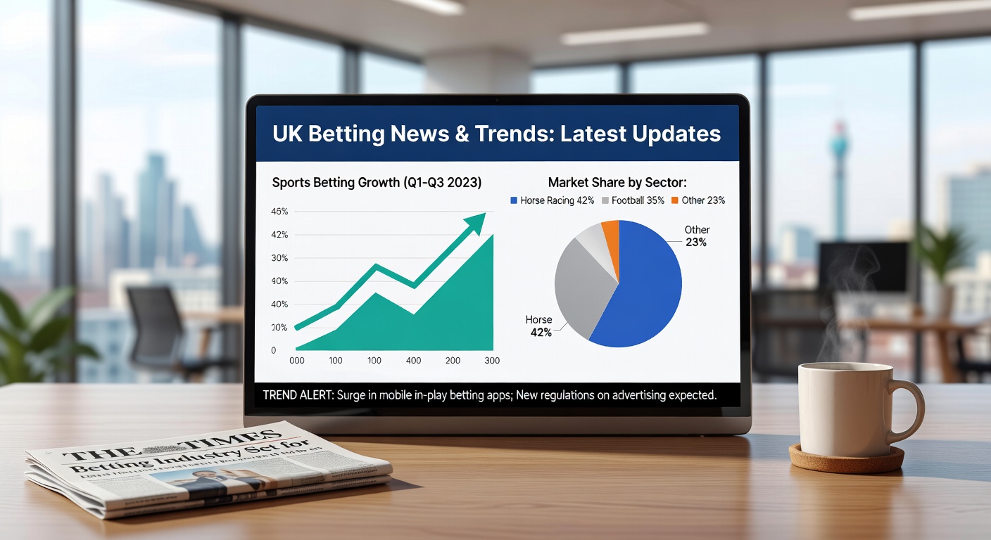 Bar chart illustrating the 9% rise in UK gambling expenditure for January 2026 compared to the previous year, with overlaid icons of football, rugby, and Champions League trophies