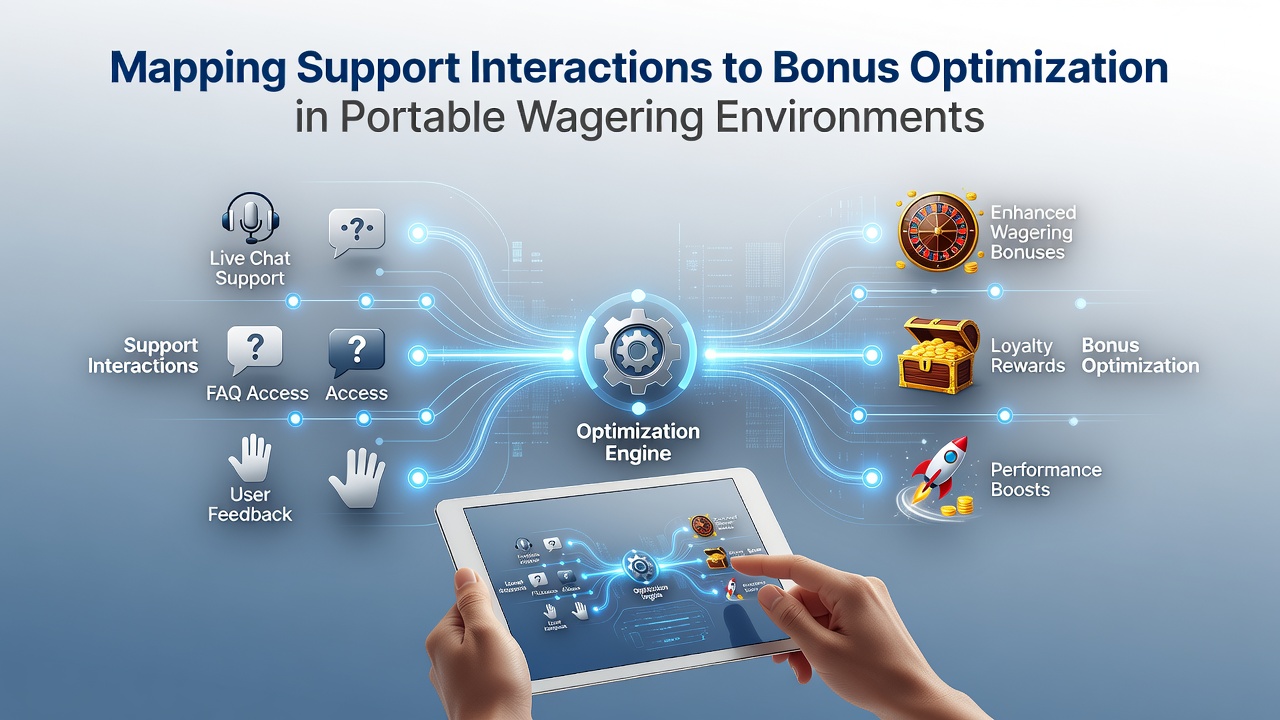 Diagram illustrating how customer support interactions connect to bonus structures in mobile wagering platforms