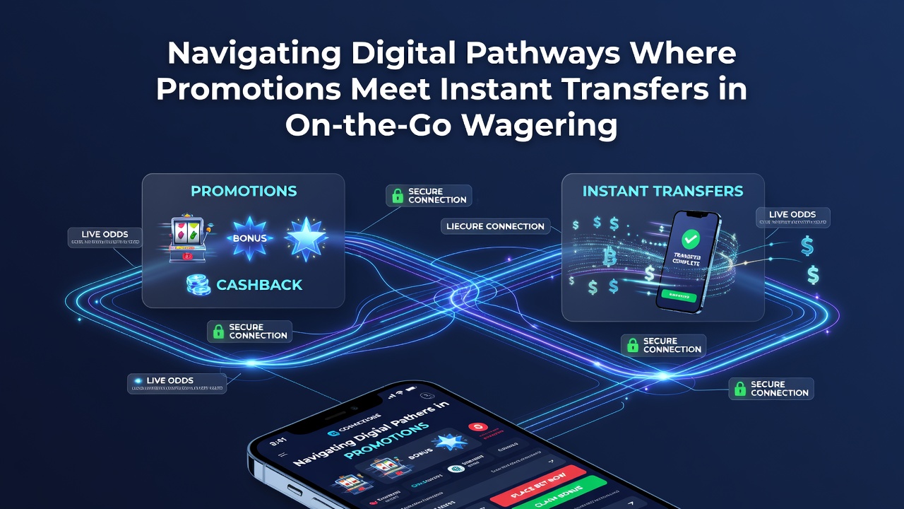 User navigating instant transfer and promotion redemption flow on a smartphone during a live sports event