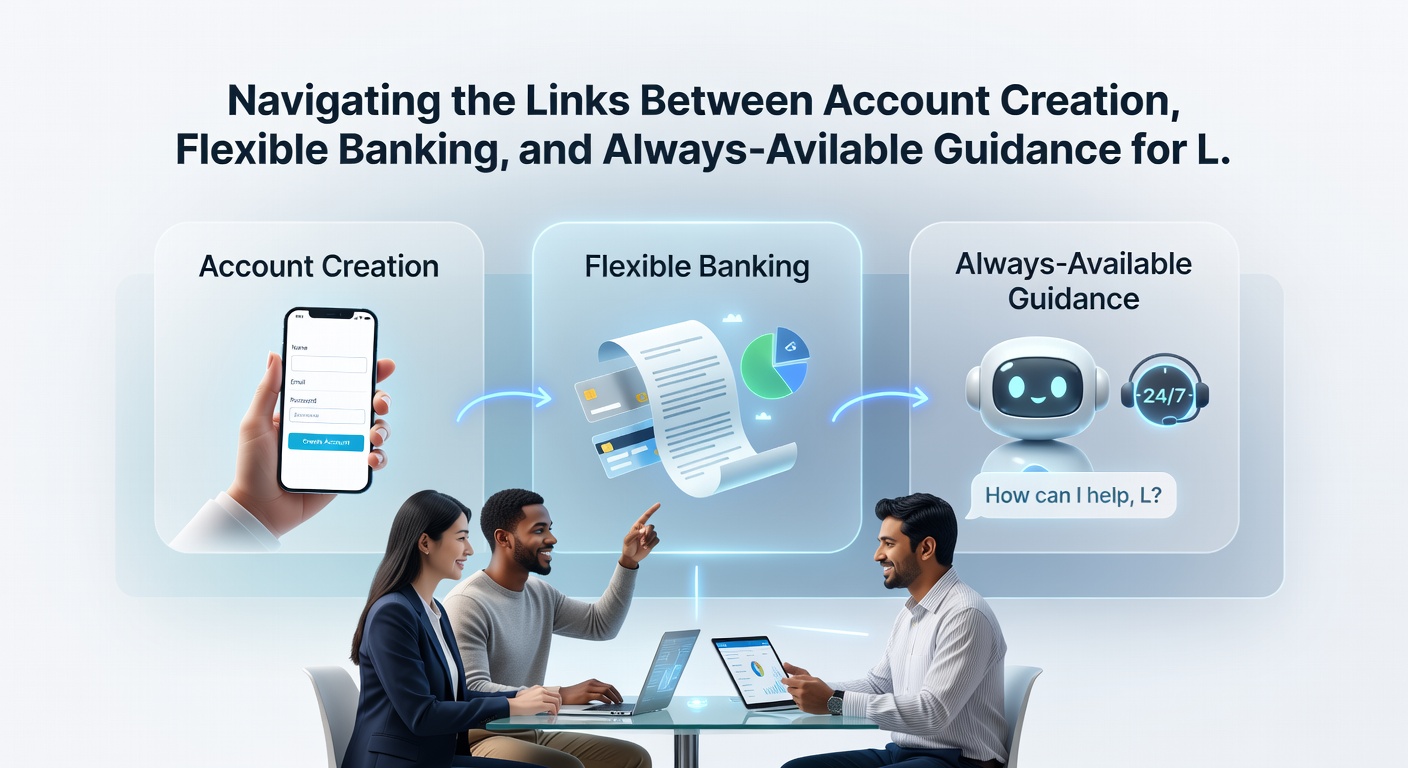 Flow diagram illustrating connections among account setup, flexible payments, and round-the-clock guidance in mobile gambling environments