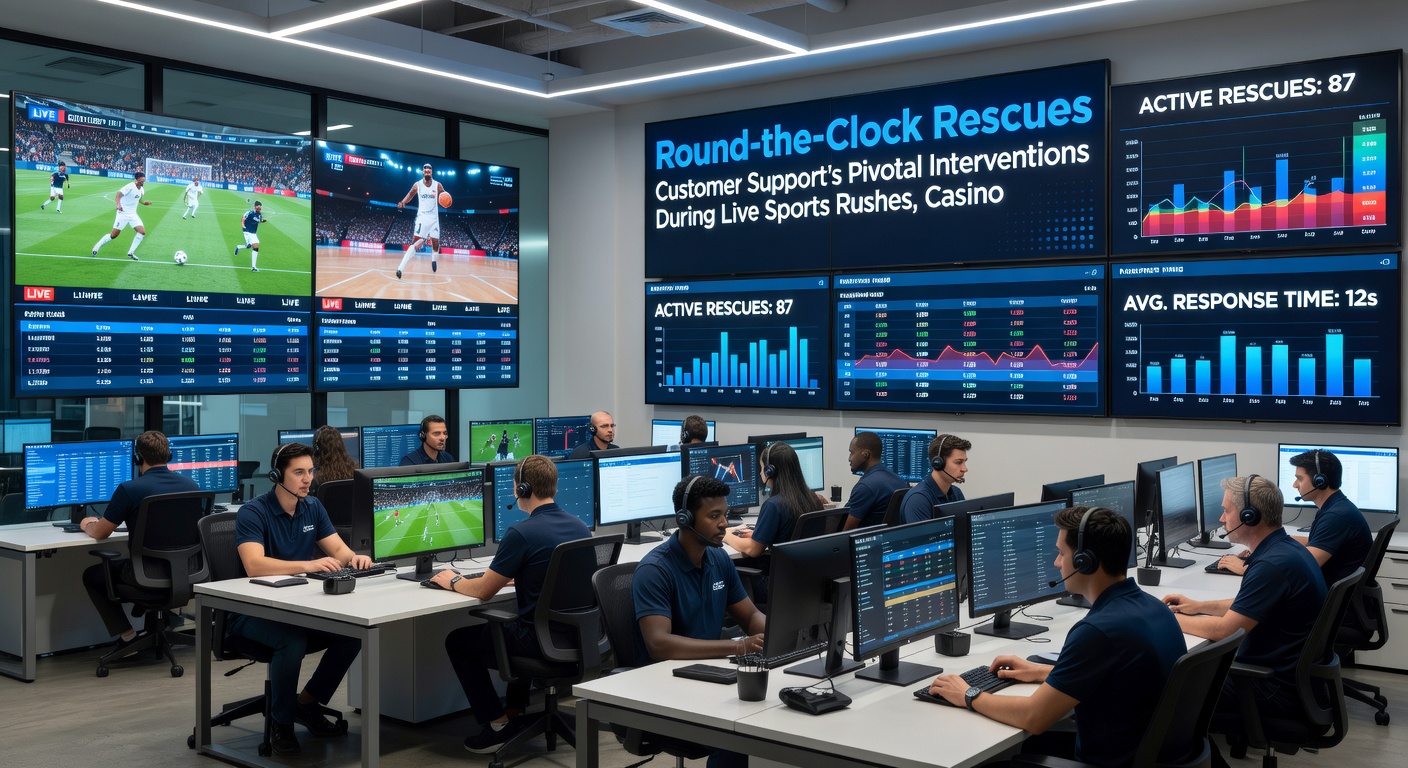 Casino support dashboard during peak hours, displaying multiple chat windows and resolution metrics