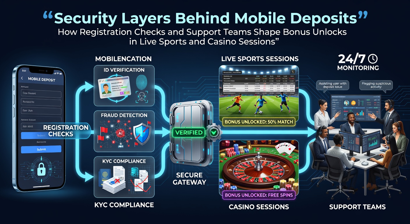 Security protocols in mobile deposit systems for live betting and casino platforms