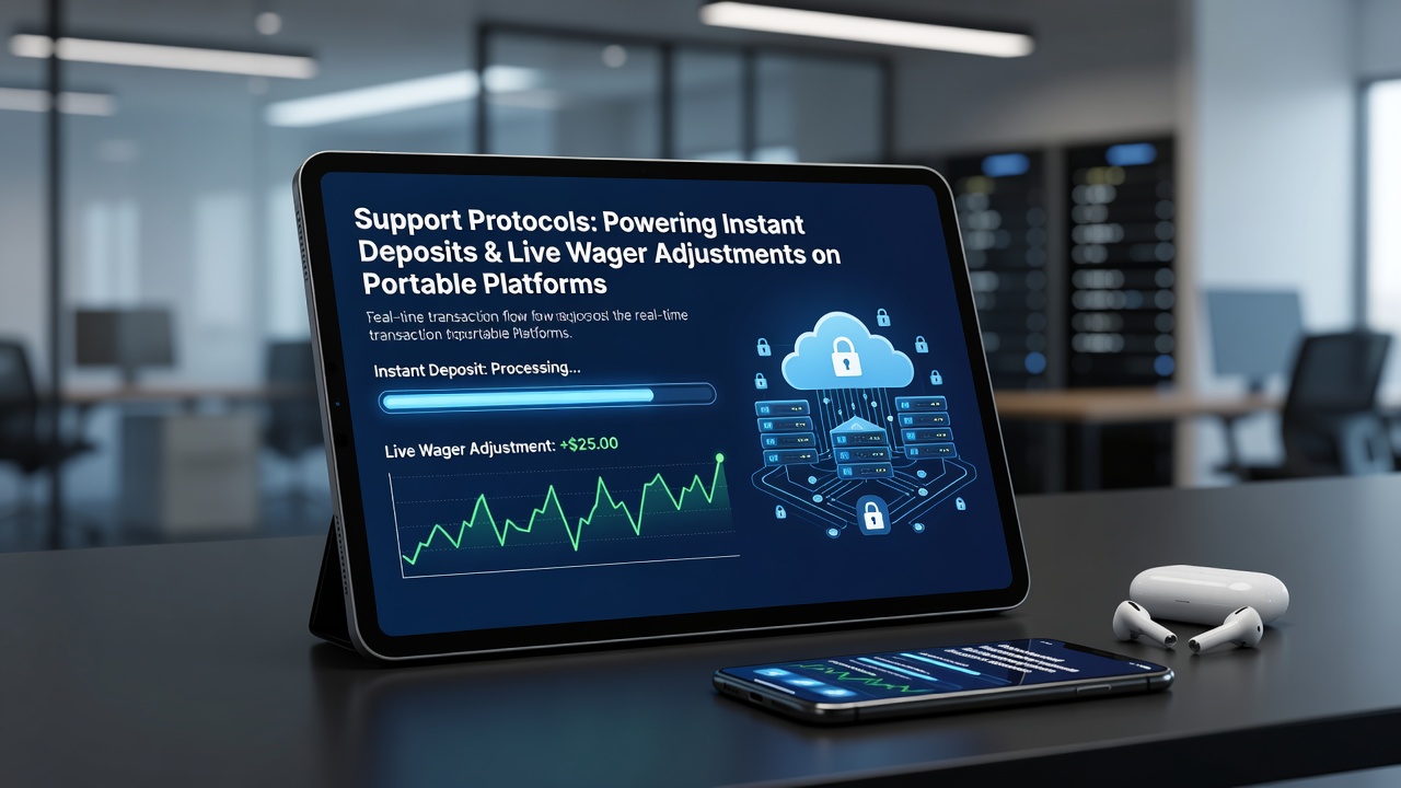 Diagram of real-time wager adjustment protocols and support systems on portable betting platforms