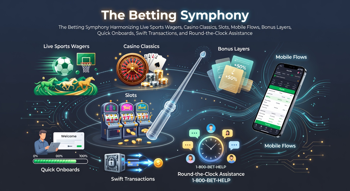 Dynamic scene of live sports betting interface blending seamlessly with casino tables and slot reels on a mobile screen