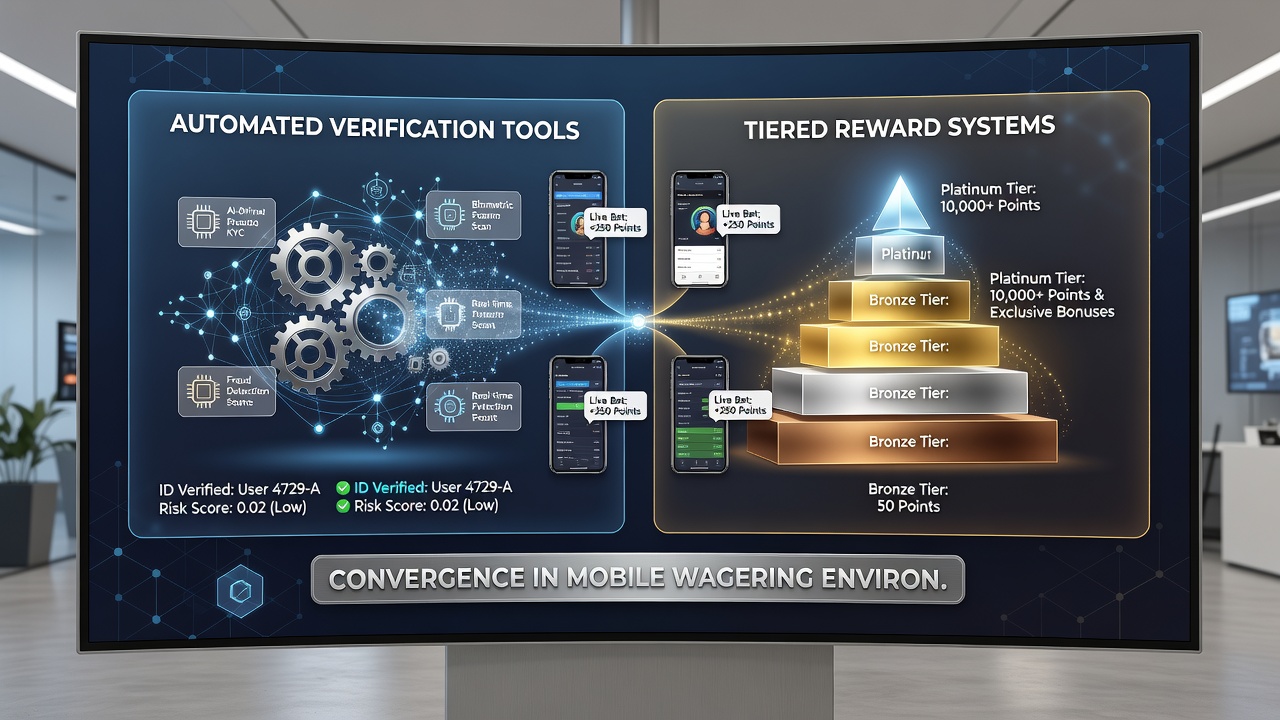 Dashboard view illustrating tier progression bars connected to real-time verification status updates