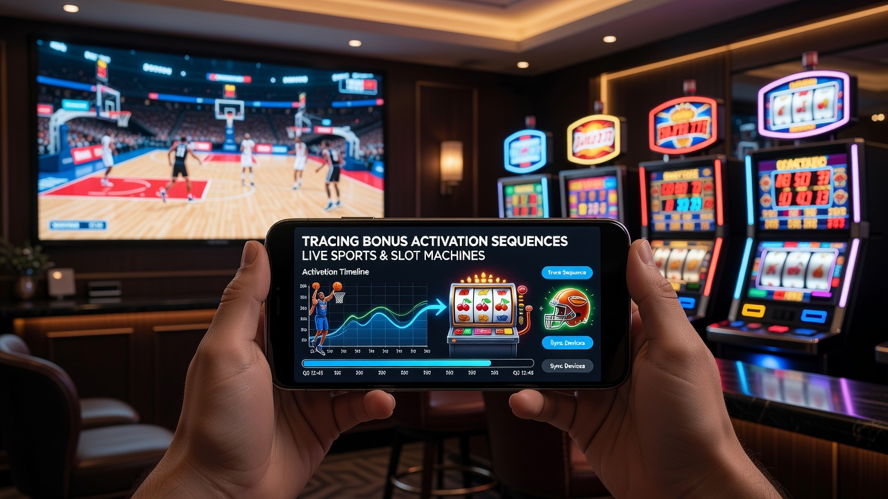 Mobile app screen illustrating transition from live sports wager to slot machine bonus play
