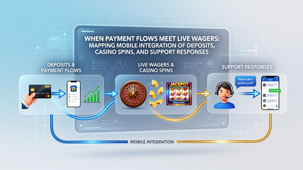 Mobile app screen displaying integrated deposit options alongside live sports wagers and casino game selections